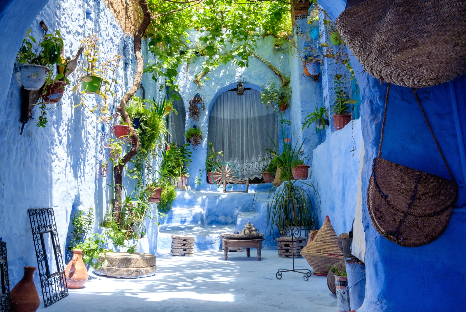 Blue lanes and stairways of the Chefchaouen medina