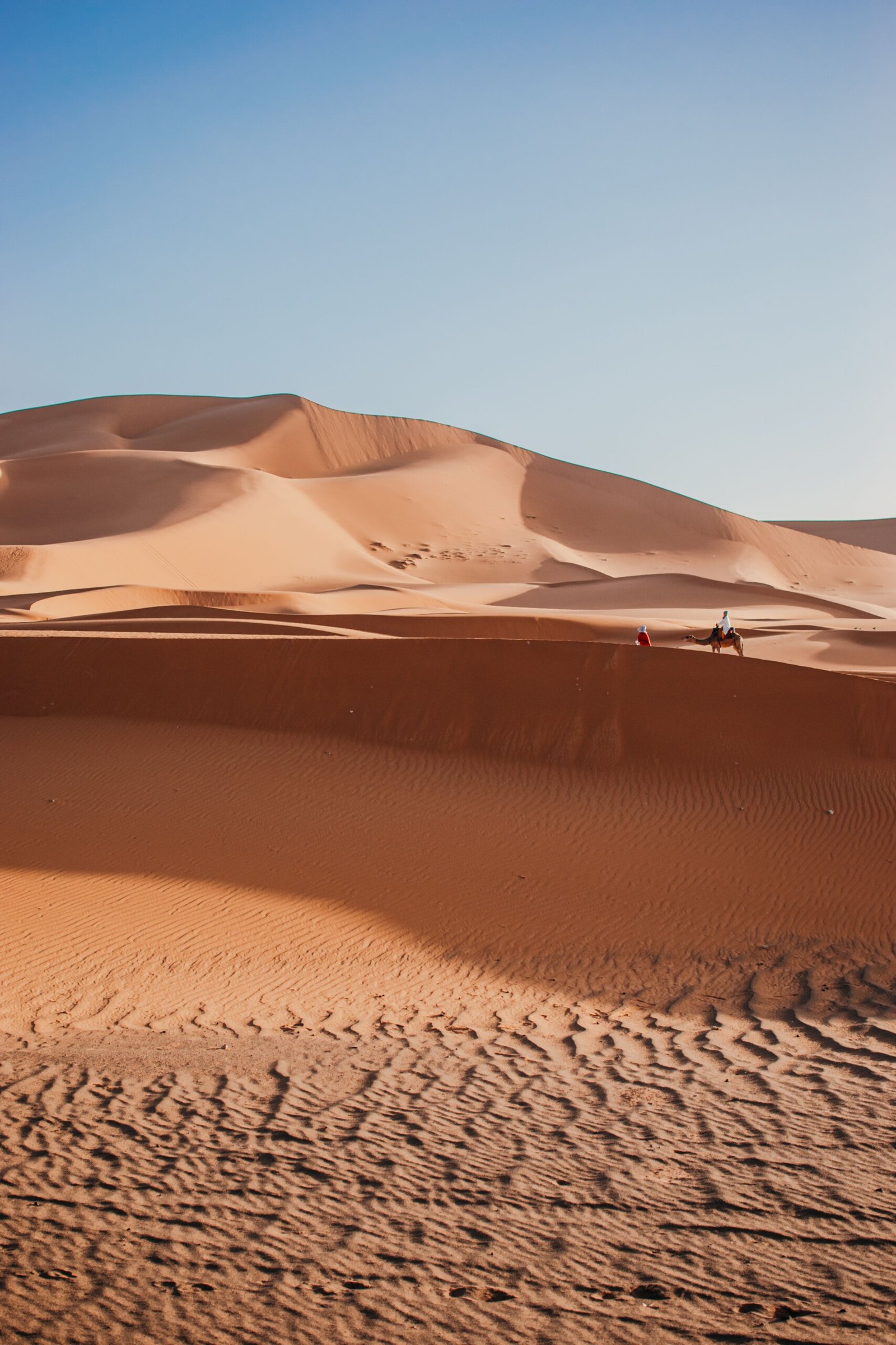 Sunset over the Erg Chebbi sand dunes in Merzouga