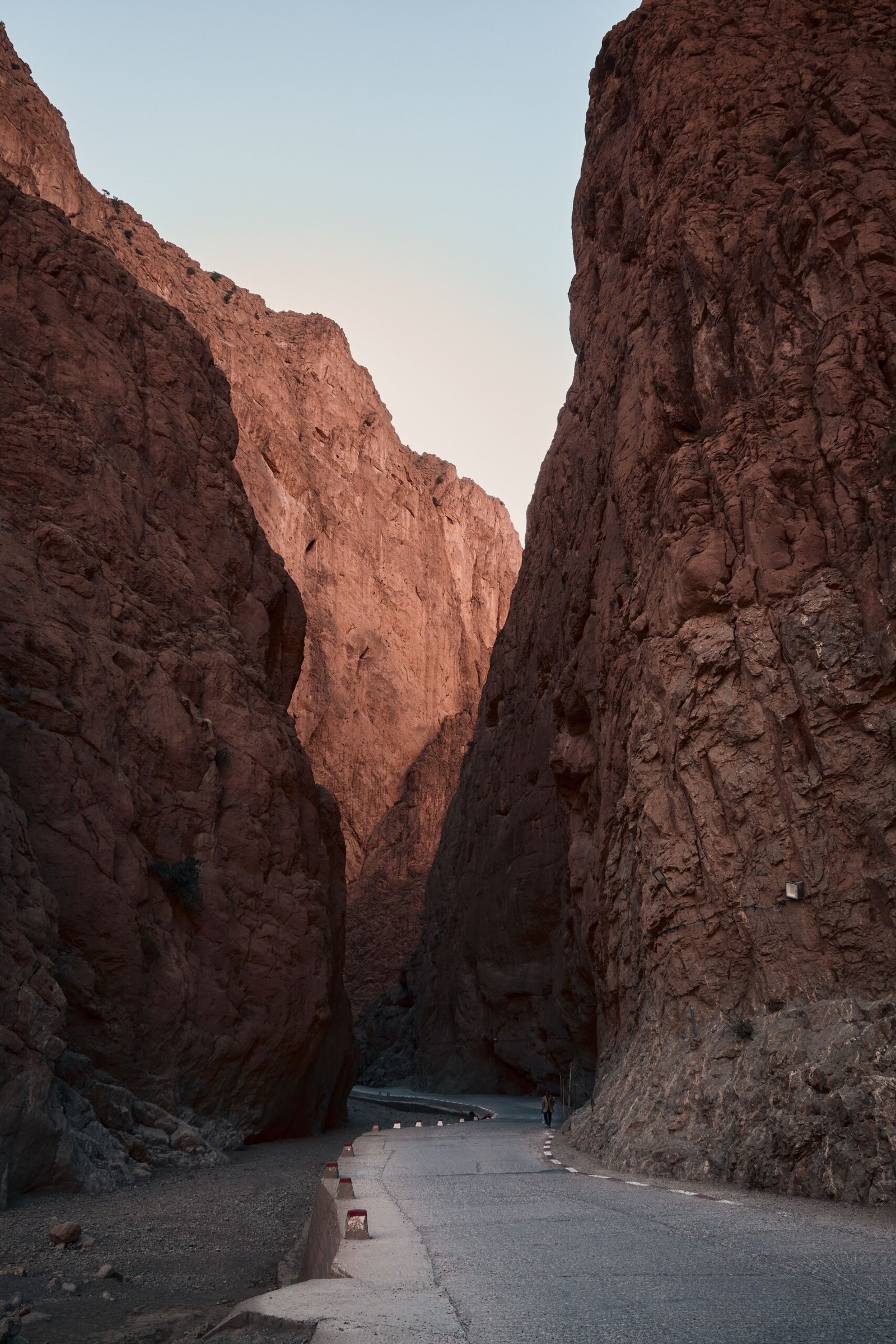 High limestone walls of the Todra Gorge near Tinghir