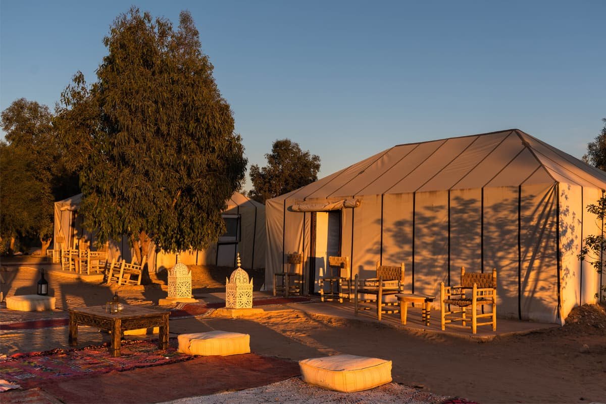 Traditional dinner at the desert camp