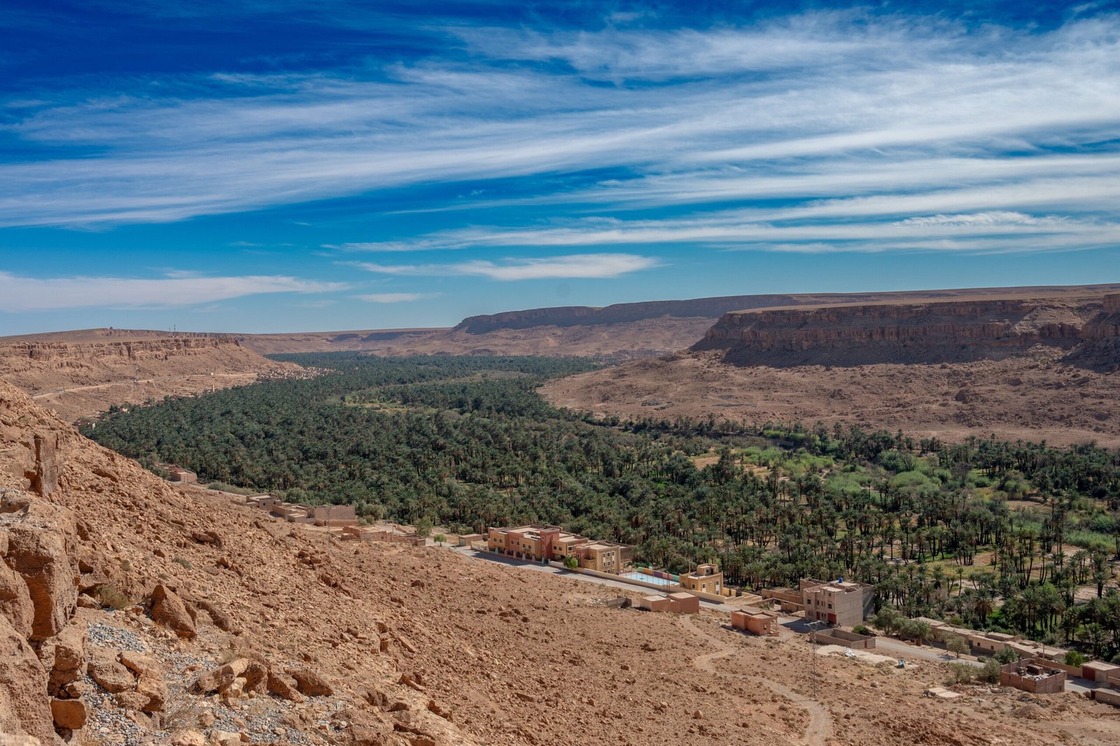 Palm groves along the Ziz Valley in southern Morocco