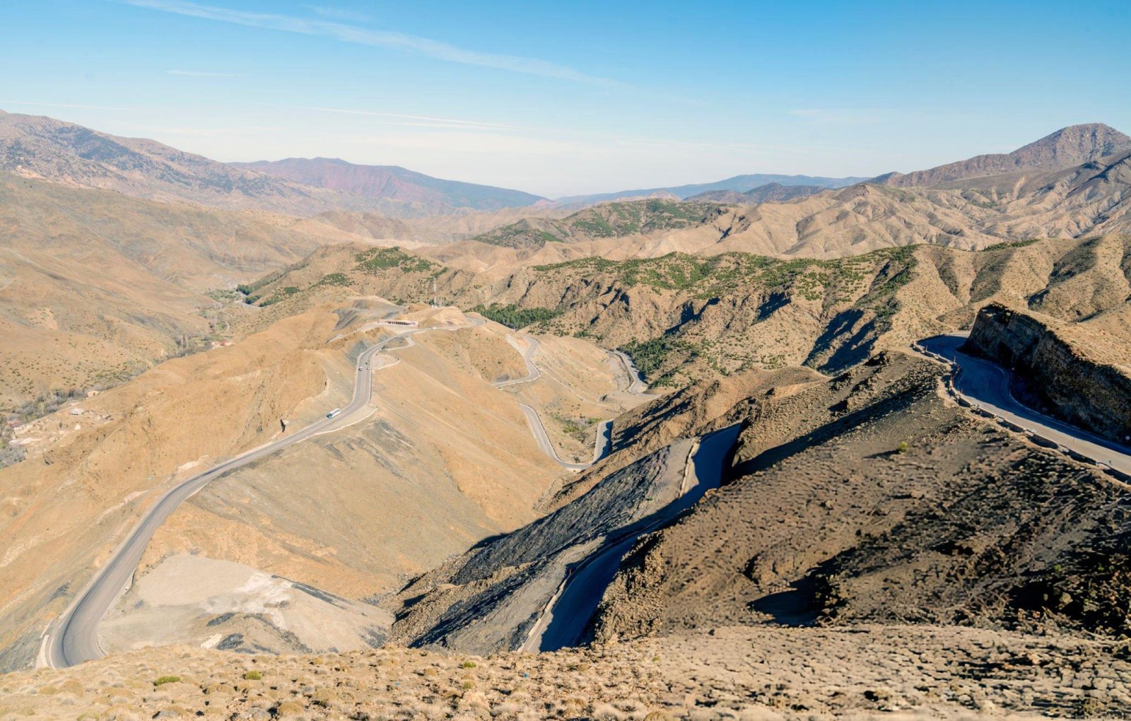 High Atlas mountain road near the Tizi n'Tichka pass
