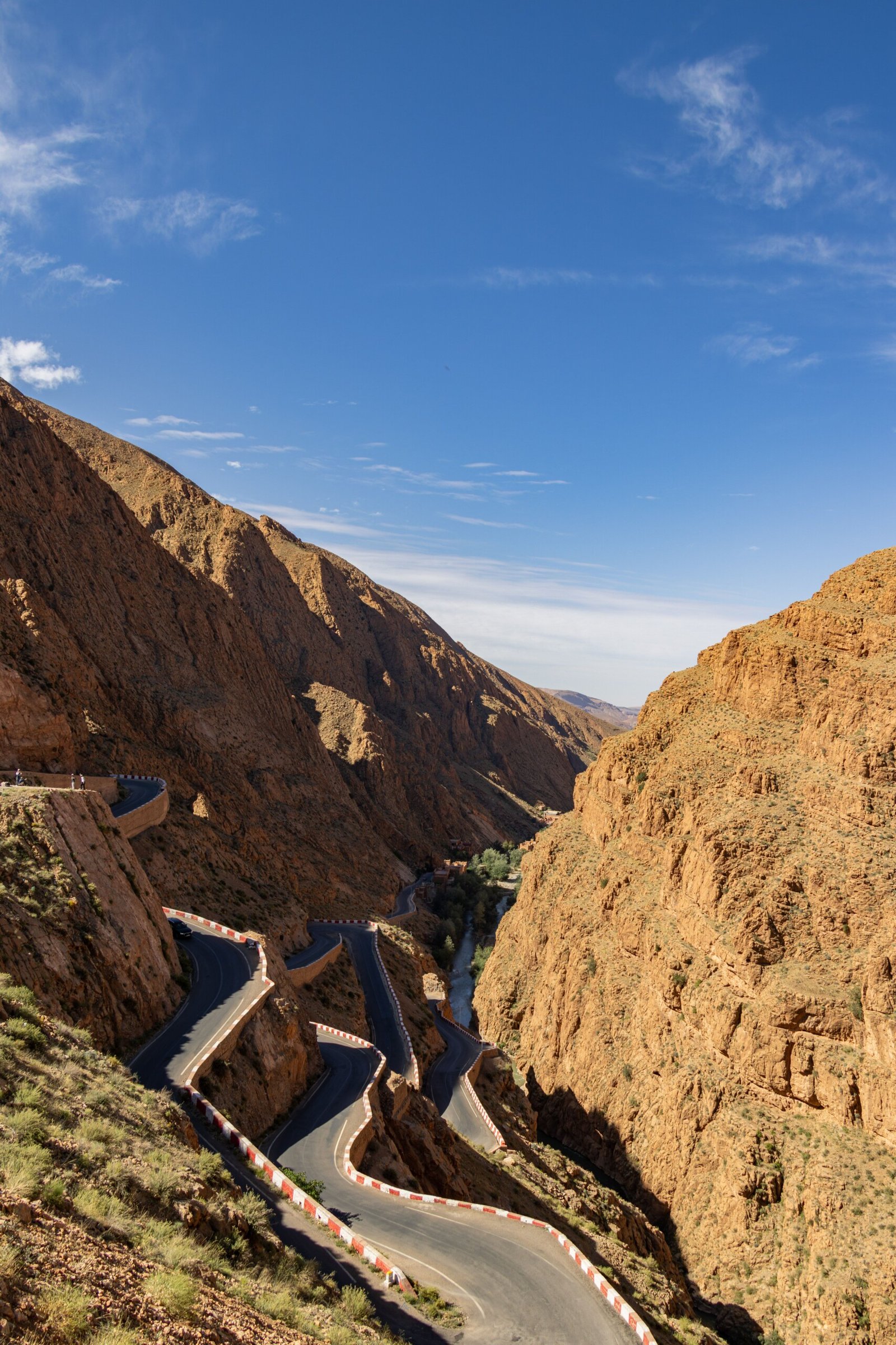 High canyon walls of the Todra Gorge near Tinghir
